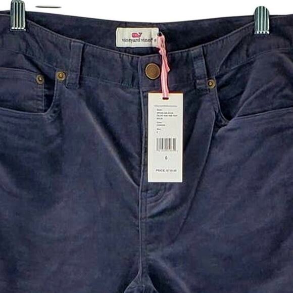 Vineyard Vines Y2K Gray Velvet High Rise Pants Size 6 Whimsigoth Fairy Grunge - Picture 3 of 7